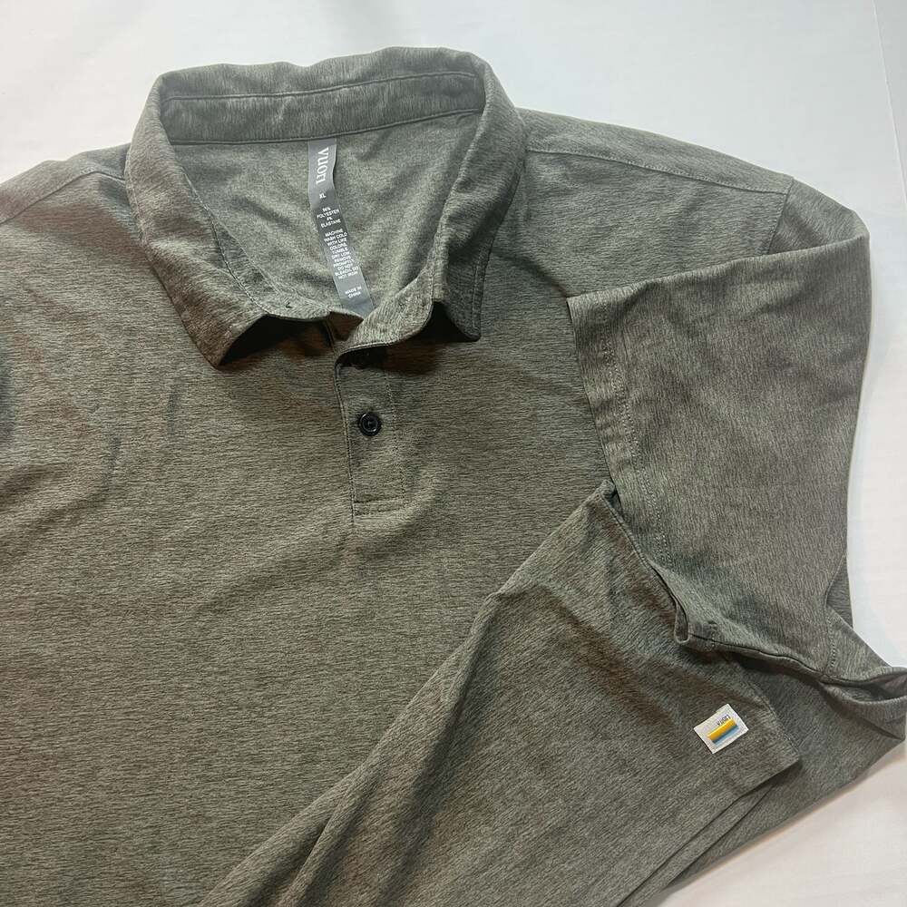 Vuori Men's Strato Tech Polo Shirt XL Green Heather
